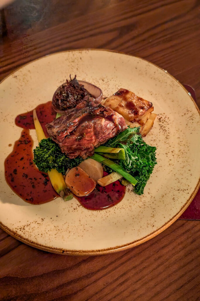 Delicious food at Lumley Castle Restaurant