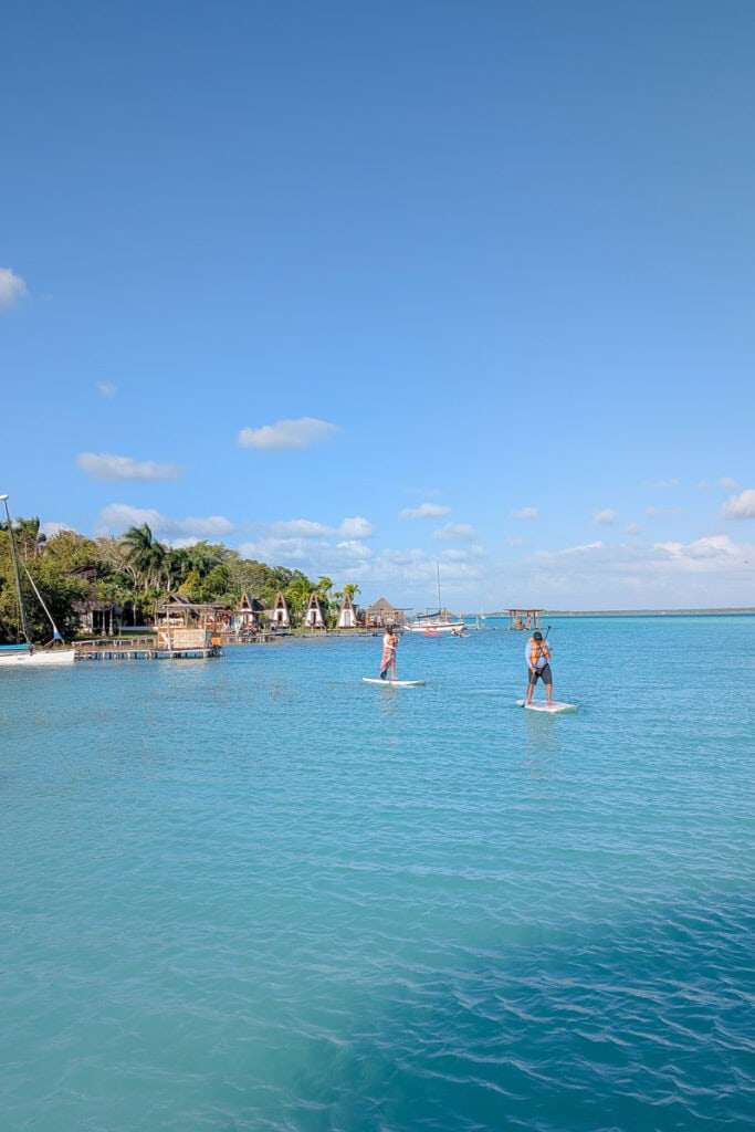 Paddle Boarding in Bacalar