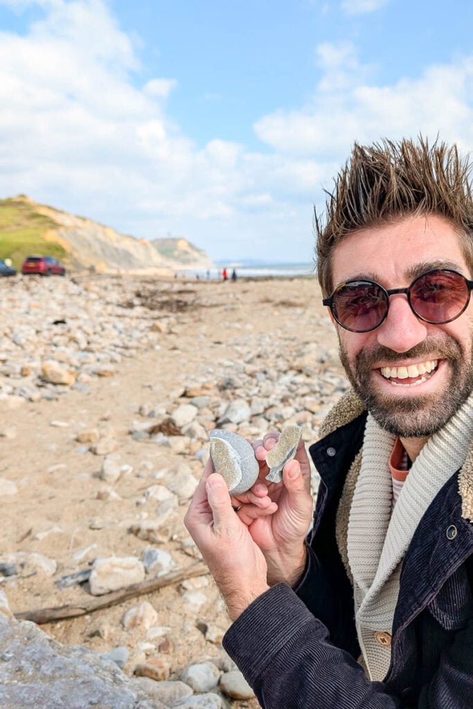 Fossil hunting in Charmouth