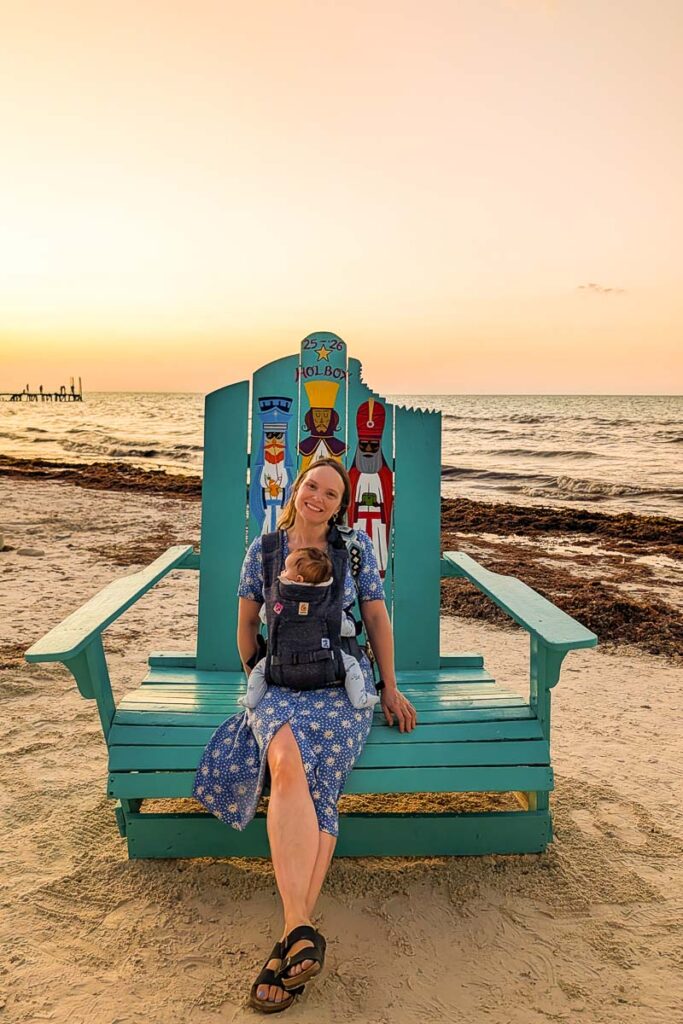 Holbox with a baby