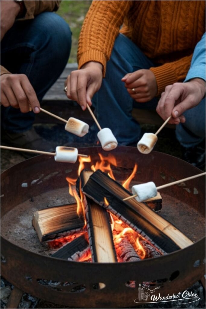 toasting marshmallows