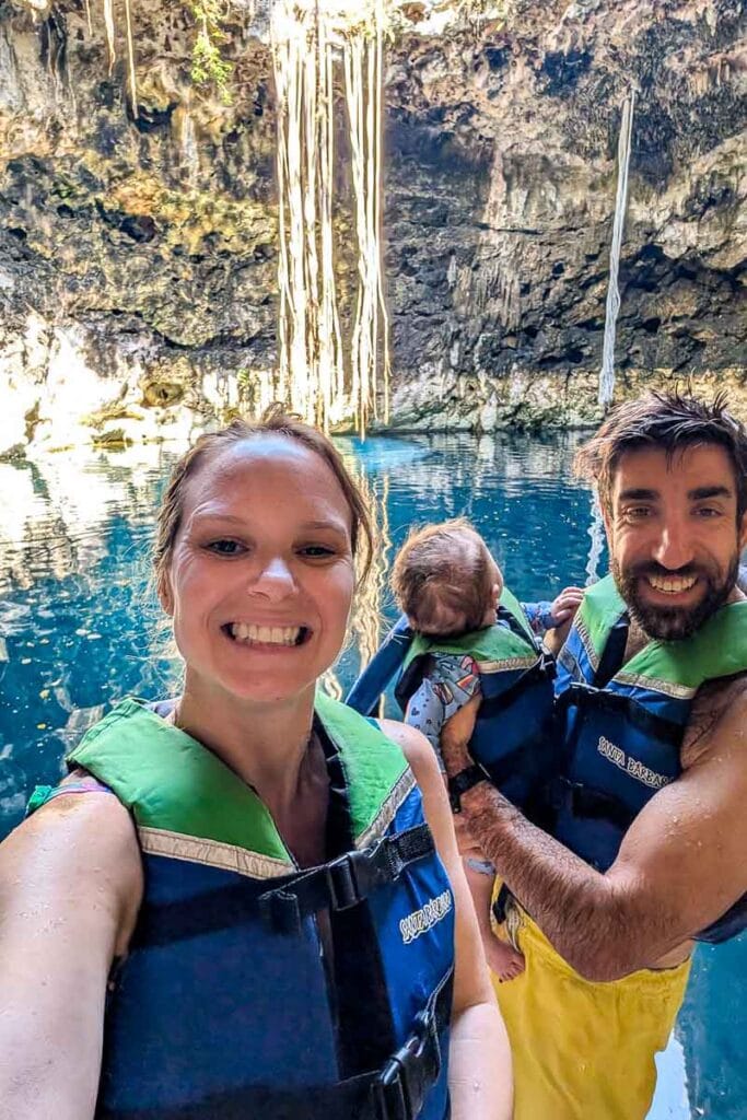 visiting cenotes santa barbara with kids